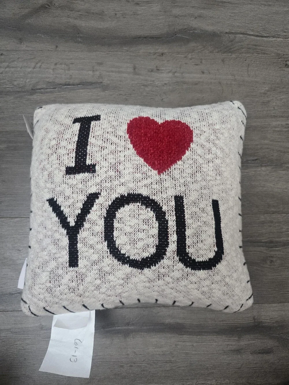 I ❤️ You Knit Accent Pillow New With Tags
